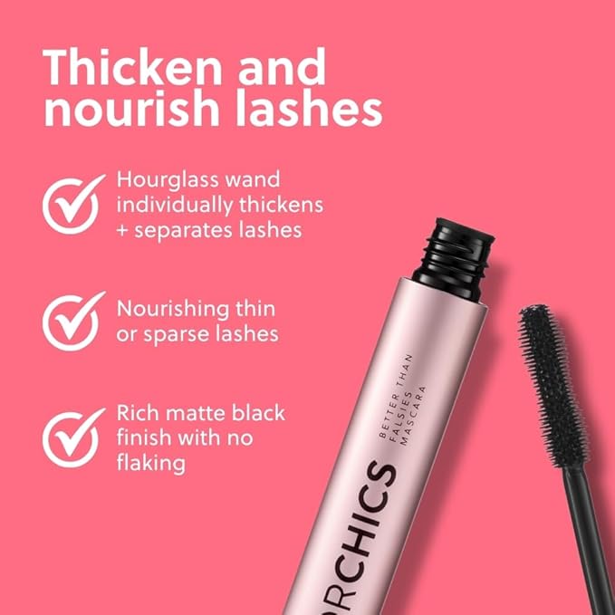 ForChics- Nourishing Eyelash Growth Mascara - Volumizing & Lengthening, Moisturizing Black Formula for Sensitive Eyes, Enhances Thickness & Health
