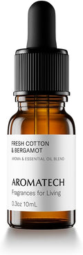 AromaTech Fresh Cotton and Bergamot Essential Oil Blend: Luxury Hotel Inspired Aromatherapy with Bergamot, Fresh Cotton & Sandalwood for Ultrasonic Diffusers & Nebulizers - 0.3 fl oz, 10 mL
