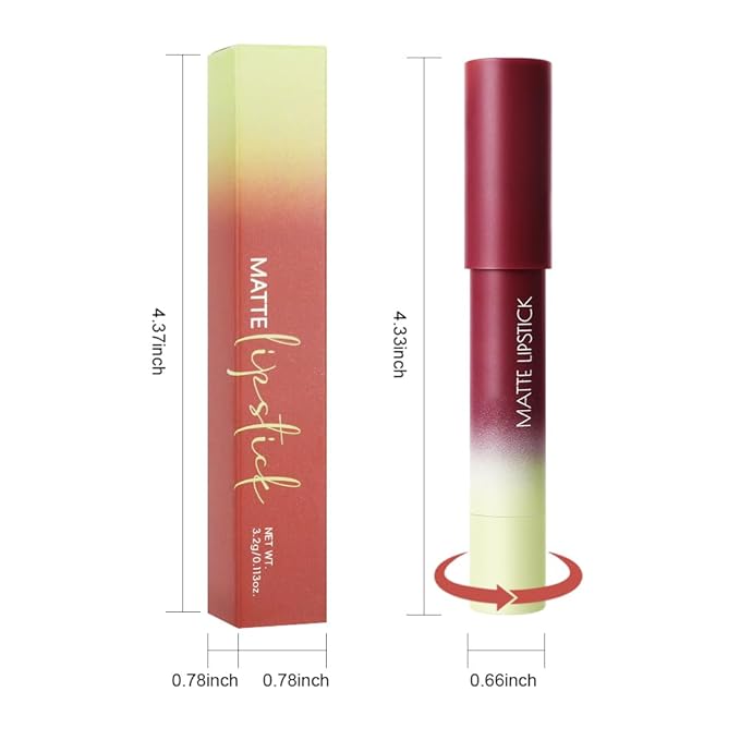 Matte Lip Lipstick Crayon Lip Liner Thick Pencil, High-Pigment Outline lips, Non-sticky Matte Velvet Texture, Waterproof & Smudge-Proof Longwear Pigmented, Fit for all tones 05#