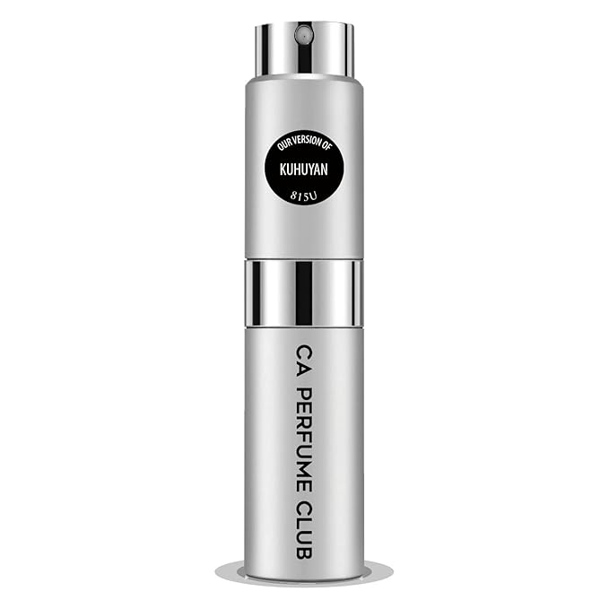 CA Perfume Impression of Kuhuyan for Women and Men Leather Scent Long Lasting Unisex Fragrance Eau De Parfum Travel Size Refillable Atomizer Spray 0.27 Fl Oz 8ml
