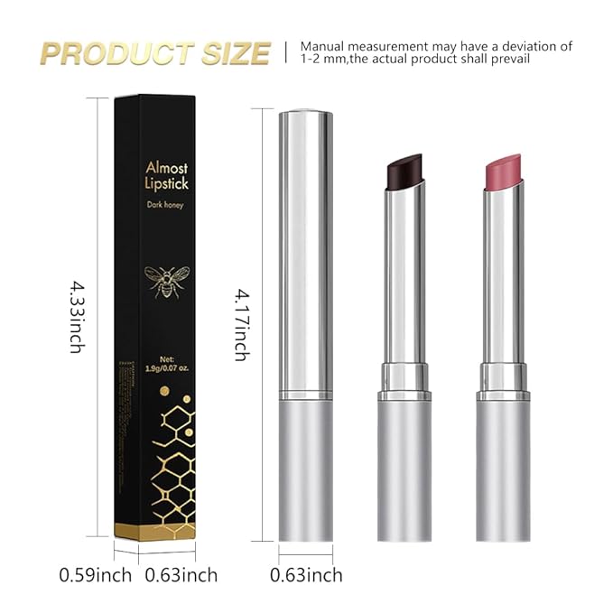 Honey Butter Lipstick Tinted Lip Balm, Shine Moisturizing Plumper Lipstick for Women, Natural Nourishing Hydrating Lip Gloss Stain for Dry Lips, Lightweight Lip Liner Care Makeup, Vegan - Black & Pink