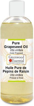 Greenwood Essential Pure Grapeseed Oil (Vitis vinifera) Cold Pressed 200ml (6.76 oz)