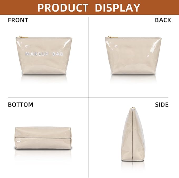 Makeup Bag for Women, Portable Waterproof Cute Cosmetic Bags, Skincare Makeup Case Pouch with Zipper for Daily Use, Travel