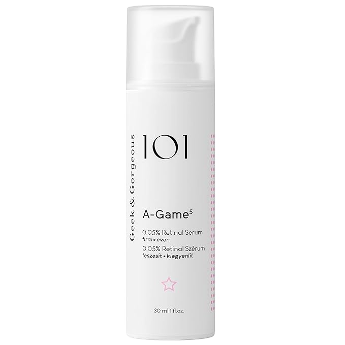 Geek & Gorgeous - A-Game 5 - 0.05% Retinal serum - Silky, Lightweight, Medium-Strength Retinal - for all skin types, especially combination & oily skin, 1 oz