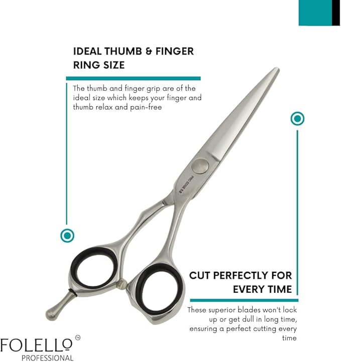 Stainless Steel Right-Handed Thinning Scissors for Unisex, Convex Blade, Adjustable Ball Bearing Screw – Includes Cleaning Oil & Cloth – 5.5 Inch