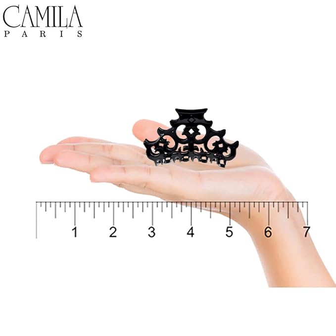 Camila Paris CP2905 French Hair Clip for Women, Girls Black Hair Claw Clips Jaw Fashion Durable and Styling Hair Accessories for Women, Strong Hold No Slip Grip, Made in France