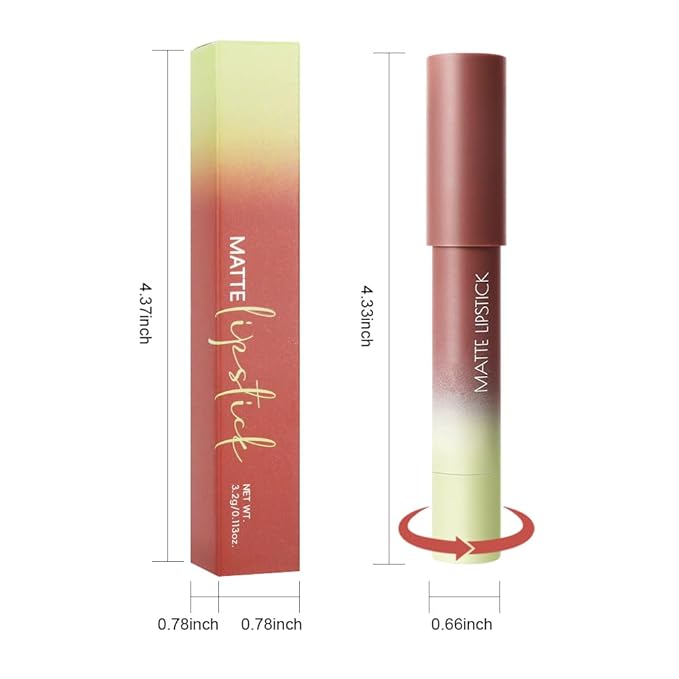 Matte Lip Lipstick Crayon Lip Liner Thick Pencil, High-Pigment Outline lips, Non-sticky Matte Velvet Texture, Waterproof & Smudge-Proof Longwear Pigmented, Fit for all tones 08#