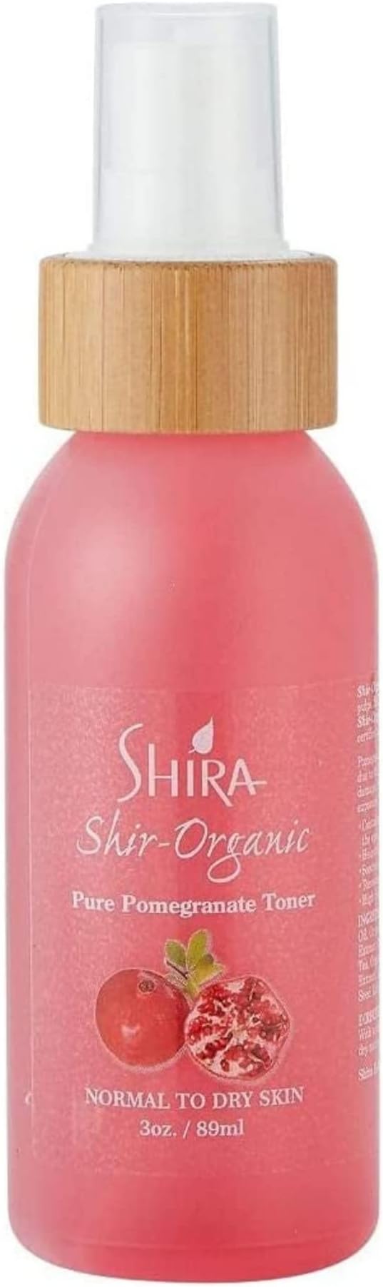 Shira Shir 89ml - Pomegranate Facial Toner & Hydrating Mist - Natural Glow Toner for Women, Organic Brightening Toner for Daily Skincare, Suitable for All Skin Types, Refreshing & Hydrating