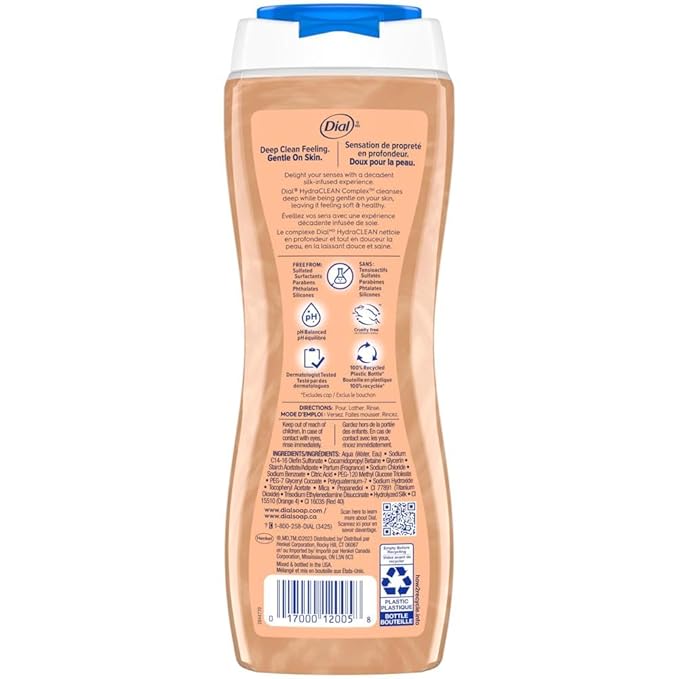 Dial Body Wash, Pamper & Indulge, Silk & Seaberry, 21 fl oz, Pack of 4