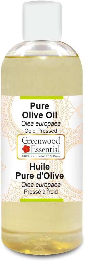 Greenwood Essential Pure Olive Oil (Olea europaea) Cold Pressed 200ml (6.76 oz)