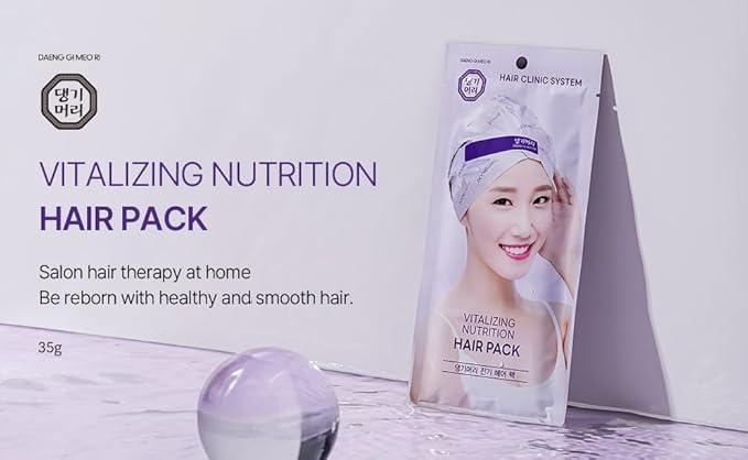 Daeng Gi Meo Ri - Vitalizing Nutrition Hair Pack - Korean Hair Treatment for Dry Damaged Frizzy Hair - Herbal Deep Conditioner with Ginseng - K-Beauty Hair Mask 12 Pack (35g / 1.23 fl. oz)