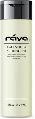 RAYA Calendula Astringent with AHA 8 oz (G-206) | Glycolic Facial Toner for Combo and Partially Oily Skin Prone to Break-Outs | Helps Normalize pH and Fight Bacteria | Made with Alpha Hydroxy Acids