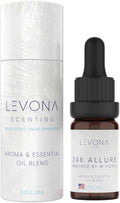 Levona Scent Essential Oil - Fresh Aroma for Home, Office, Hotel & Spa, Ideal for Humidifiers & Diffusers, Hotel Fragrance with Bergamot, Lemon & Lemongrass - 10ml / 0.33 fl oz, 24K Allure