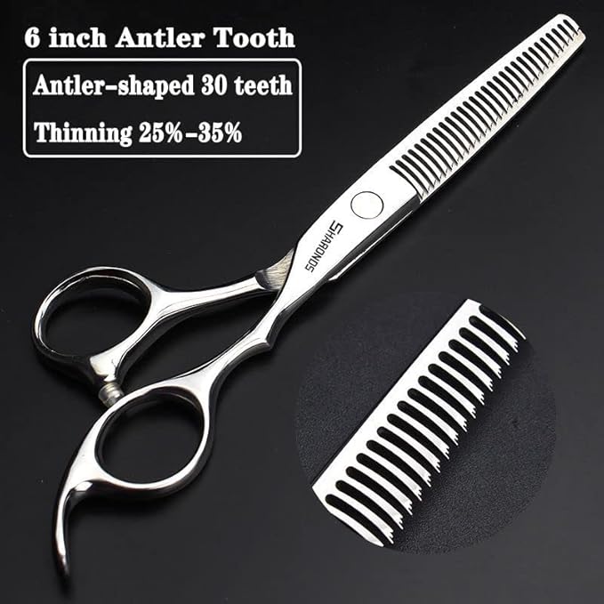 6/6.5 inch professional hair scissors hairdresser hair thinning scissors hairdressing tools barber scissors (6 inch teeth-C)