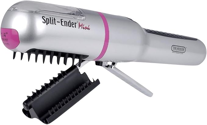 Split-Ender Mini - The Original Cordless Split End Hair Trimmer Automatic 3 AAA Battery Home Care Clipper 2-in-1 for Dry Damaged Splitting Broken Brittle Straight Curly Frizzy Beauty Styling - Pink