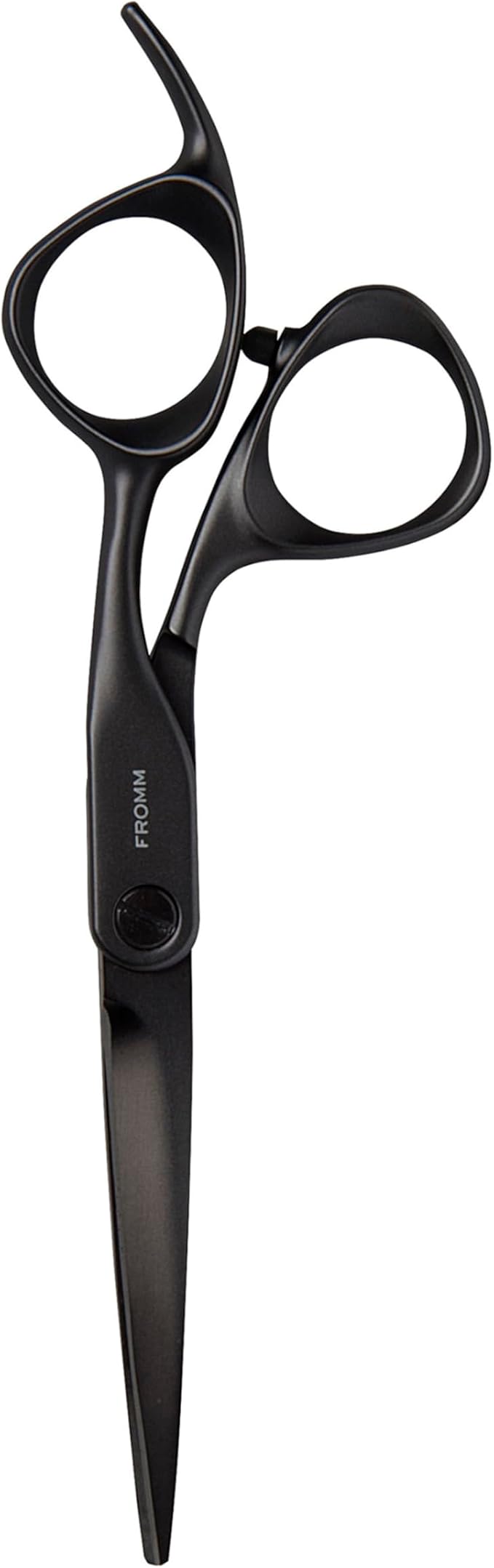 Fromm Dare 5.75" Precision Slide and Point Hair Cutting Shears with Semi-Convex Blade for Expert Salon Stylists, Matte Black Japanese Steel Scissors