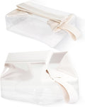 RAWILL 2PC Clear Toiletry Bag with Magnetic Closure, Toiletry Bags for Traveling Women,Small Makeup Pouch for Airplane, Vacation, Camping