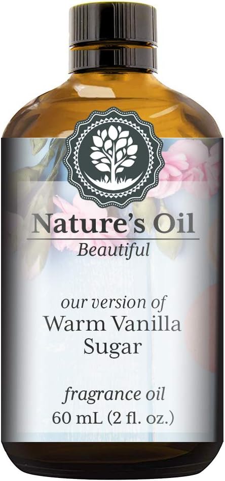 Warm Vanilla Sugar Fragrance Oil (60ml) for Perfume, Diffusers, Soap Making, Candles, Lotion, Home Scents, Linen Spray, Bath Bombs, Slime