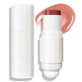 Nude Wheat Blush Stick, Glowing Cream Blush Makeup Multi-Use for Cheeks Lips Body, Hydrating Natural Lightweight Iluminadores De Maquillaje Buildable Watercolor Face Balm Highlighter Stick