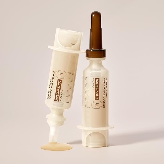 HEVEBLUE Salmon Caring Centella New Pair PDRN Booster 100,000 Shot Essence (1ea) - Salmon PDRN, Restore and Rejuvenate, Refine Skin Texture, Low Irritation, Korean Skincare, K-Beauty