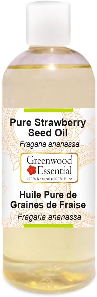 Greenwood Essential Pure Strawberry Seed oil (Fragaria ananassa) Natural Therapeutic Grade 200ml (6.76 oz)