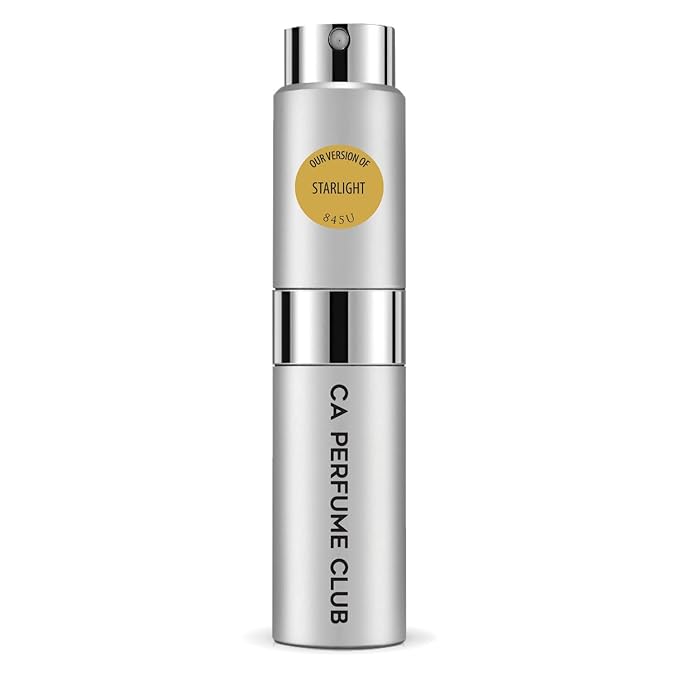 CA Perfume Impression of Starlight for Women and Men Amber Spicy Scent Long Lasting Unisex Fragrance Eau De Parfum Travel Size Refillable Atomizer Spray 0.27 Fl Oz 8ml