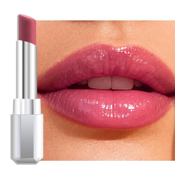 Rose Honey Lipstick Tinted Lip Balm - Shine Moisturizing Lipstick for Women, Natural Nourishing Hydrating Lip Color Gloss Stain for Dry Lips, Tint Sheer Lightweight Makeup, Vegan - 1Pc #05 Rose