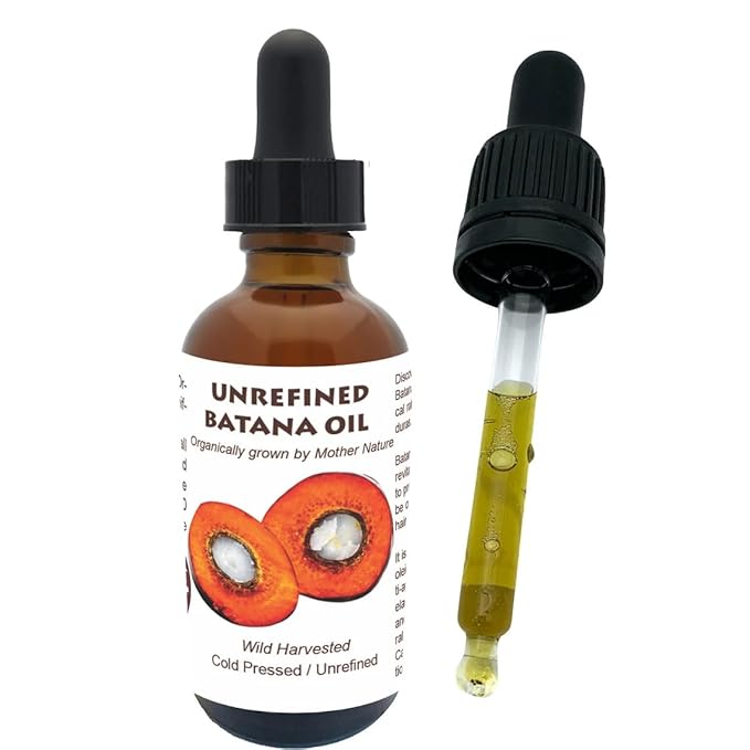 Best Natures Batana Oil for Hair Growth and Repair: Raw Batana Oil from Honduras - 100% Pure & Natural - For Thicker & Stronger Hair. Recognized by Dr. Sebi (2 fl oz)