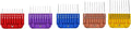 Professional Animal Stainless Steel 5 Color Guide Comb Set Compatible with andis Oster A5 wahl km10 10#/15#/30# Detachable Blade，Cutting Length 3mm-16mm