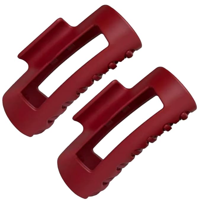 Silicone Hair Clips, Cloud Hair Pins for Women, 3.9 inch Soft Hair Claw Clip for Thick/Fine/Thin/Curly Hairstyle, Amber 2 Pack