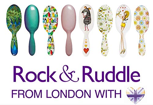Rock & Ruddle Wide Tooth Comb. Perfect for Detangling Wet Hair and Applying Hair Color. Pink Blossom Design