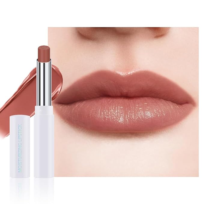 1Pcs Tinted Lip Balm Moisturizing Lipstick – Waterproof Hydrating Matte Lip Balm for Women, Creamy Natural Color Stain for Dry Lips, Soft Matte Finish with Subtle Scent (#03 Bean Paste Brown)