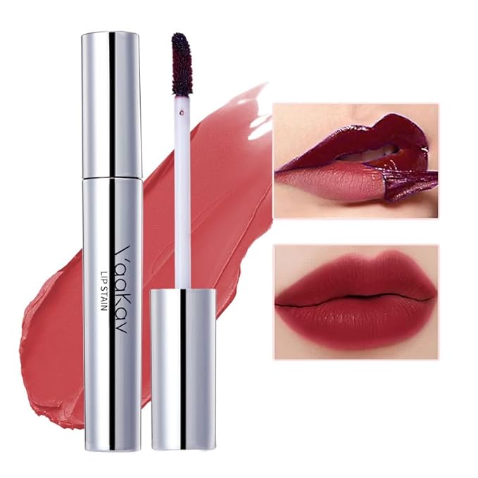 Peel Off Lip Tint Matte Long-Lasting Lip Liner Tattoo Waterproof Temperature Color Sense Lip Stain Smudge Proof Transfer Proof Highly Pigmented Gift for Girl(01 Strawverry Kiss)