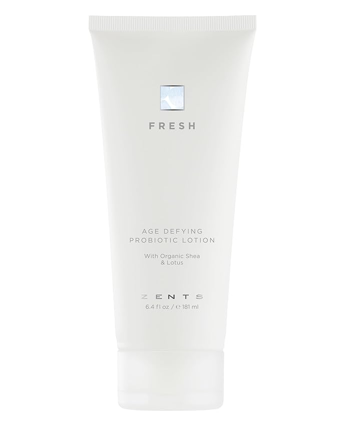 Zents Age-Defying Probiotic Body & Hand Lotion (Fresh) | Moisturizing Lotion with Hyaluronic Acid & Organic Shea Butter | Nourishes & Hydrates Skin | 6.4 fl oz