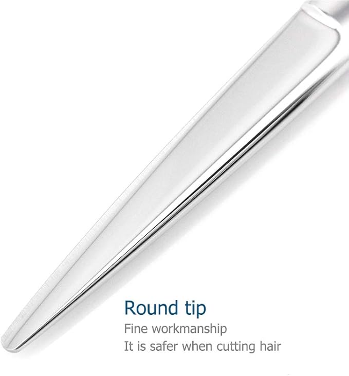 5.5" Professional Hair Scissors Barber Haircut Cutting Scissors Hairdresser 440C Hair Shears Blind Hole Convex Edge KINSARO for Hairdresser Barber or Home Use