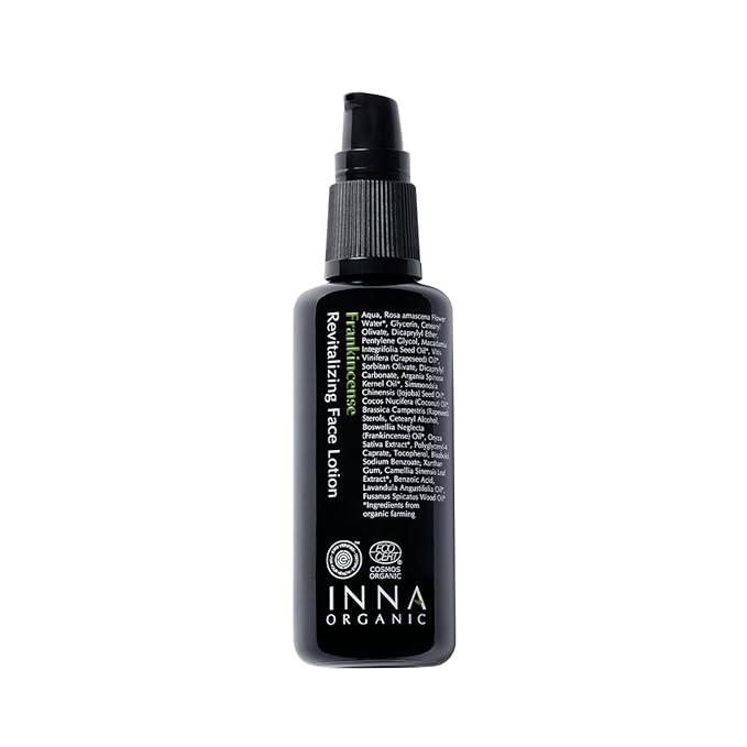 INNA ORGANIC Rejuvenating Lotion, Anti-aging, Wrinkle Care, Fine Lines & Tightening, EWG & COSMOS Certified | Frankincense Essential Oils Infused Skin Care | Luxury Clean Beauty