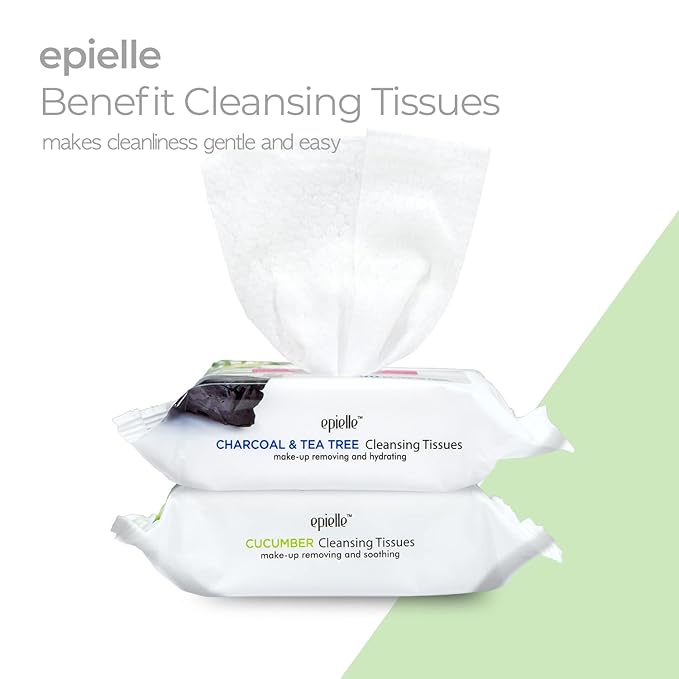 Epielle Makeup Remover Wipes, Remove Waterproof Mascara, Gentle Daily Facial Cleanser Towelettes with Collagen, Tea Tree & Aloe Vera, Stocking Stuffers, Thanksgiving Essentials, 30 Count (Pack of 6)