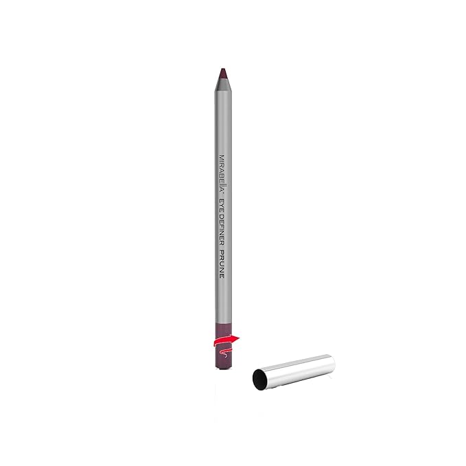 Mirabella Eye Definer & Antioxidant Infused Cream Eye liner - Ultra Pigmented Gel Eyeliner Pencil with Retractable Design, Sharpener Included - Midnight
