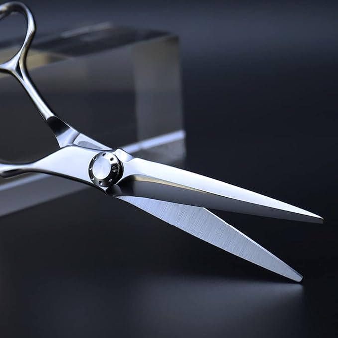 AOLANDUO Barber Scissors 6" – VG10 Steel Professional Mens Scissors for Grooming Hair, Barber Profesional Hair Cutting Shears, Ergonomic Handle, Ultra-Smooth Bearing, Care Kit Included, 1 Count