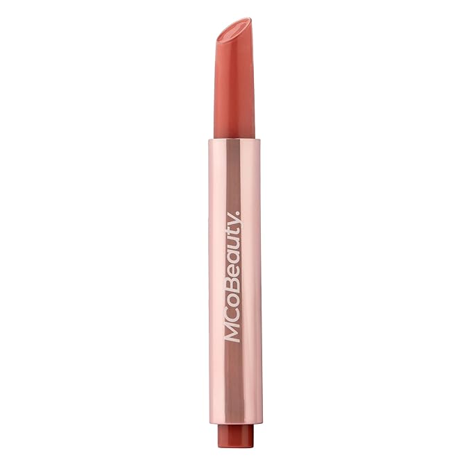 MCoBeauty - Lip Plump 4-in-1 Hydrating Lacquer - Multi-Benefit Lip Color with Shea Butter, Hyaluronic Acid and Click-Pen Format - Lily, Dusty Pink Shade - 2.5ml