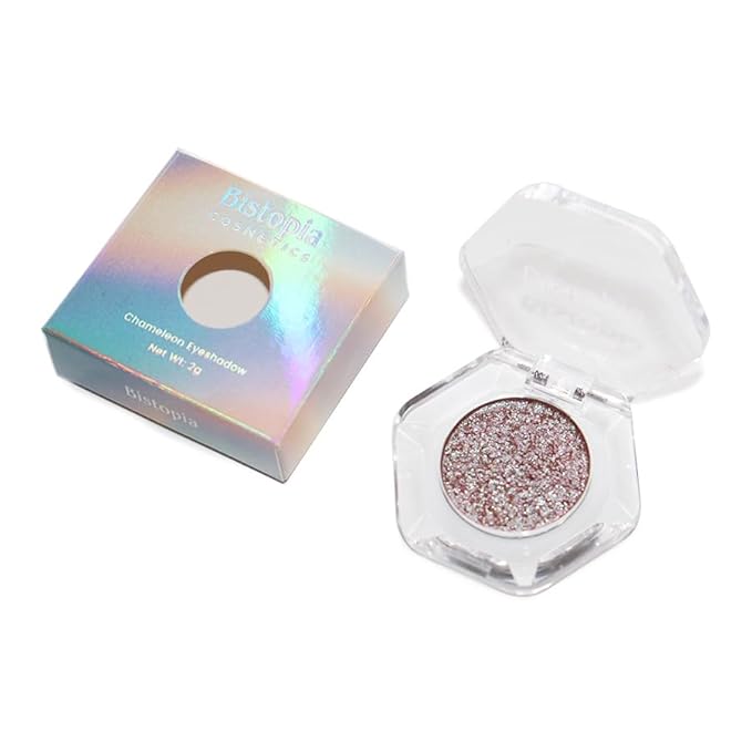Chameleon Eyeshadow Collection, 14 Shades, Glitter Pressed Powder, Iridescent Shimmer Colors. (Hilt)