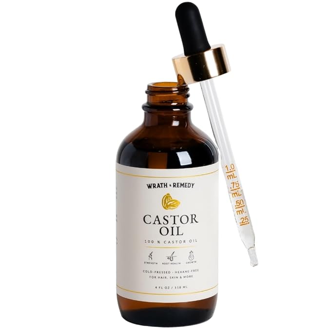 Castor Oil Organic Hexane Free — USDA Certified, 100% Pure Cold Pressed Organic Castor Oil for Hair Growth & Strength, Fuller Lashes & Eyebrows, Hydrated & Rejuvenated Skin (Finest Glass Bottle, 4OZ)
