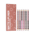 6Pcs Dual-Ended Dual-Colored Matte Lipstick Crayon Lip Liner pencil Set，Creamy & Hydrating Matte Lip Pencil, Smudge-Proof, Long-Wear Waterproof Lipstick to Create Perfect Lip Makeup (6pcs) Set #02