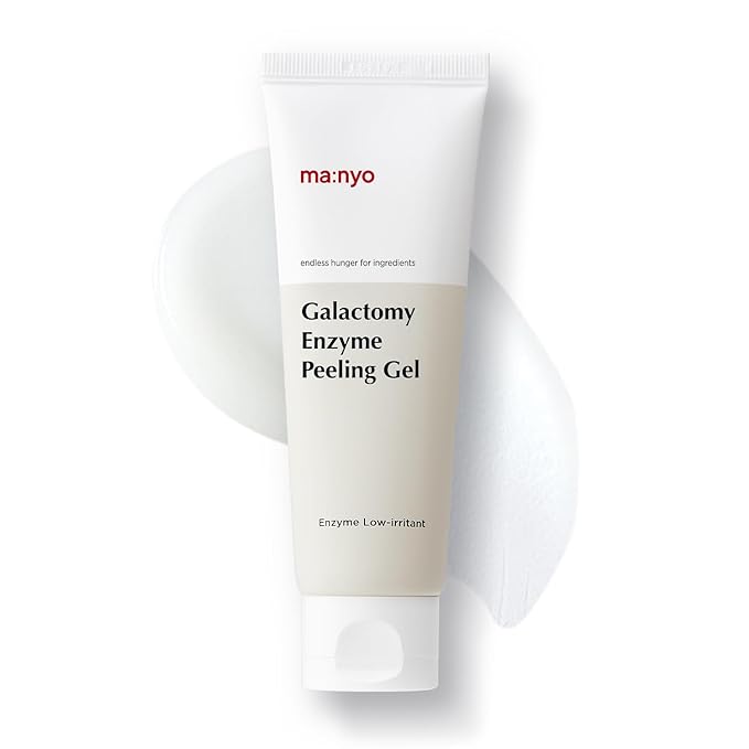 MANYO Galactomy Enzyme Peeling Gel, Soft Face Scrubber with Hyaluronic Acid, Papaya Enzymes, Hydration, Korean Skin Care, 2.5fl oz (75ml)