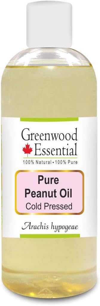 Greenwood Essential Pure Peanut Oil (Arachis hypogeae) Cold Pressed 200ml (6.76 oz)