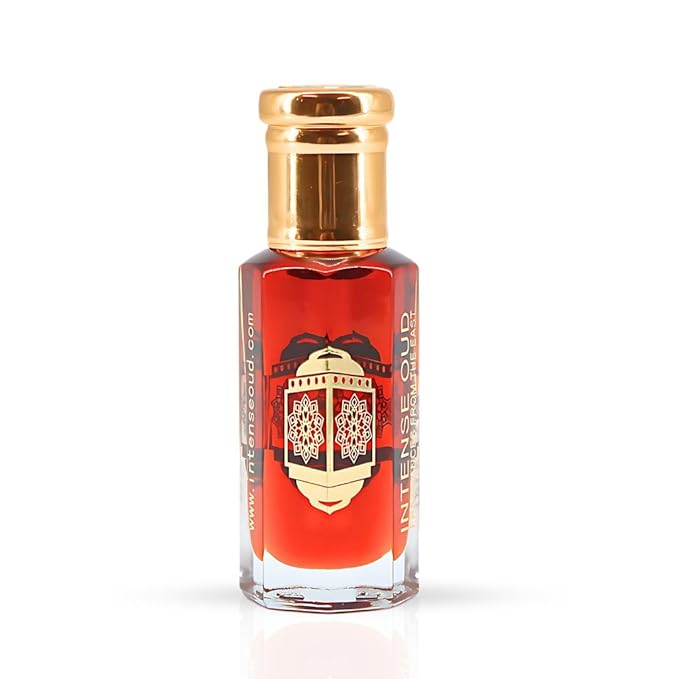 INTENSE OUD Gold Saffron Long Lasting Arabian Perfume Oils for Women 12ML (0.40 OZ) Fragrance Oil With Exotic Saffron, Amber & Sweet Vanilla Notes - Concentrated Perfume Oil in Black Gift Box