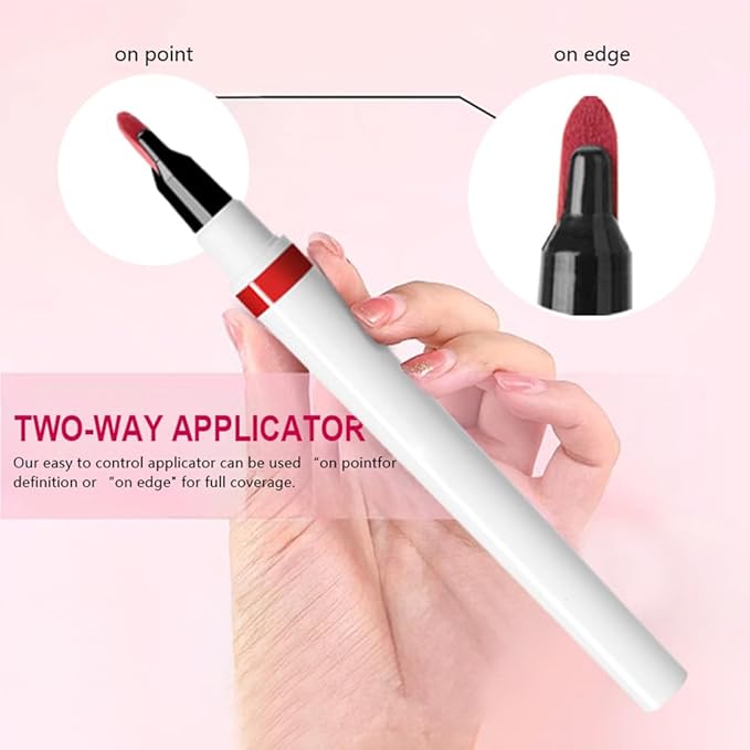 Matte Calligraphy Liquid Lip Liner Lipstick Pencil, Chocolate Long-Lasting Transfer-Proof Lip Stain, Lightweight Lipstick, Sheer Buildable Color, Fades to a Natural Wash of Colors