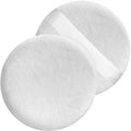 2 PCS large Powder puff, 5 inch cotton super soft Powder puff, washable, loose powder puff, body puff round (White)