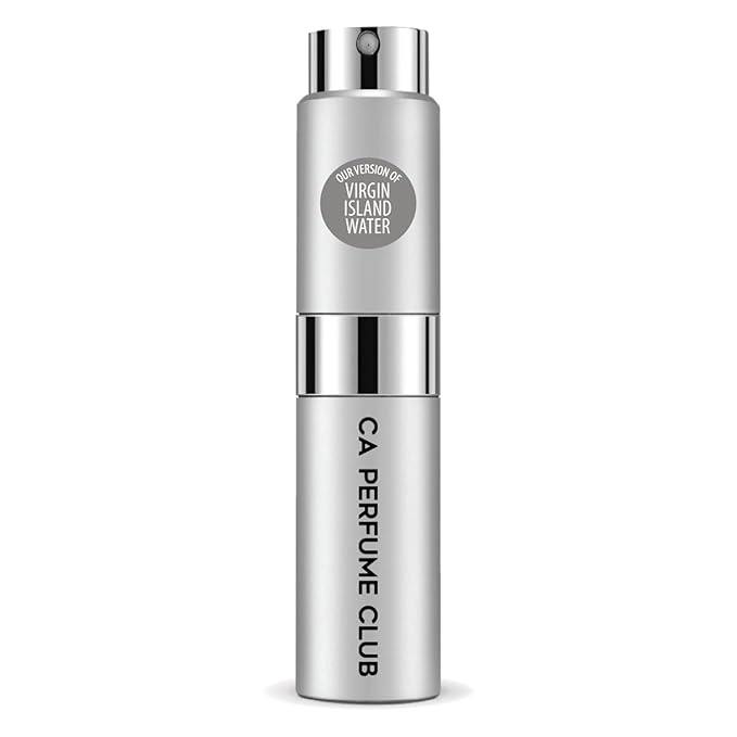 CA Perfume Impression of Virgin Island Water for Women and Men Citrus Scent Long Lasting Unisex Fragrance Eau De Parfum Travel Size Refillable Atomizer Spray 0.27 Fl Oz 8ml