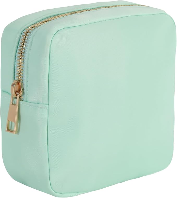 Travel Essentials Makeup Bag for Women Water-resistant Toiletry Organizer Nylon Cosmetic Pouch Preppy Stuff